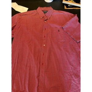 Ralph Lauren Tilden Golf Short Sleeve‎ Button Down Shirt Plaid
